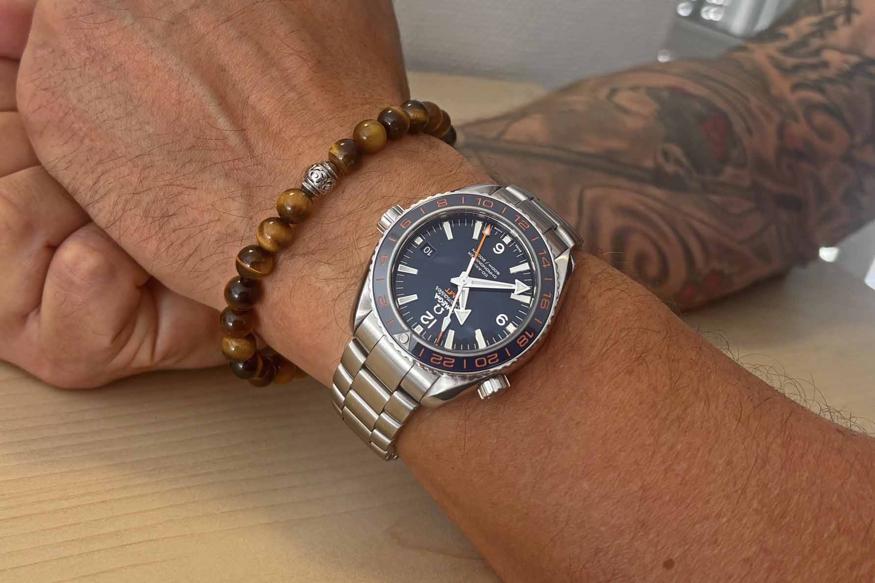 Omega Planet Ocean On Wrist Omega Seamaster Planet Ocean