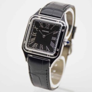 Cartier Santos Dumont Black Lacquer perfektes Fullset mit Cartier Garantie bis 2031