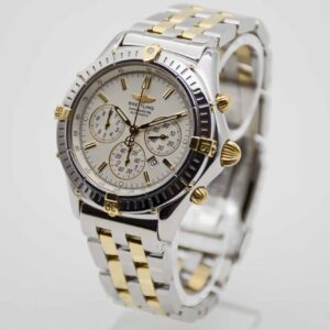 Breitling Shadow Flyback Chronomat in 38 mm Stahl/Gold LC100 Fullset neuer Service