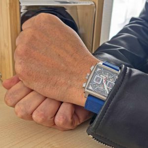 TAG Heuer Monaco Chronograph Titan blau neues Fullset Mwst. ausweisbar