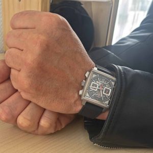 TAG Heuer Monaco Chronograph Titan schwarz neues Fullset Mwst. ausweisbar