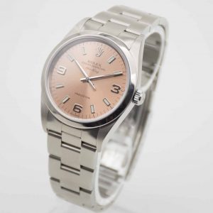 Rolex Air King 14000M Pink perfektes LC100 Fullset F-Serie aus Erstbesitz