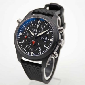 IWC Fliegeruhr Chronograph Top Gun Pilots Double Chronograph IW379901 mit neuem Service