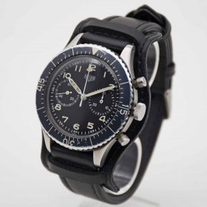 Heuer Bundeswehr Flyback Zivile Version Flyback Tropical mit prominenter Geschichte
