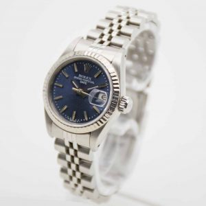 Rolex Lady-Datejust mit blauem Zifferblatt