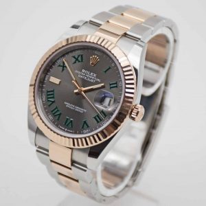 Rolex Datejust 41 LC100 Wimbledon Fullset mit Erstkaufrechnung