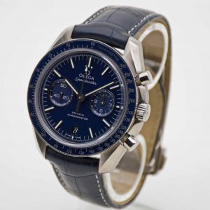 Omega Speedmaster Moonwatch Chronograph neuwertige Titan Speedy Zifferblatt Blau aus 2024