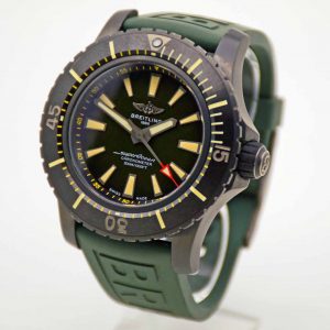Breitling Superocean 48 Black Titanium Olive Green Dial Fullset